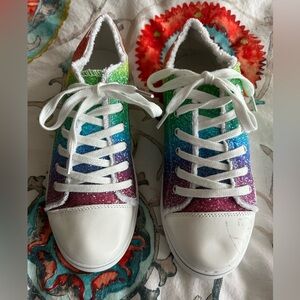 Women’s Rainbow Glitter Sneakers